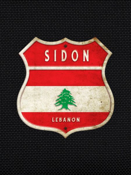 Sidon Liban Armoiries Drapeaux Design