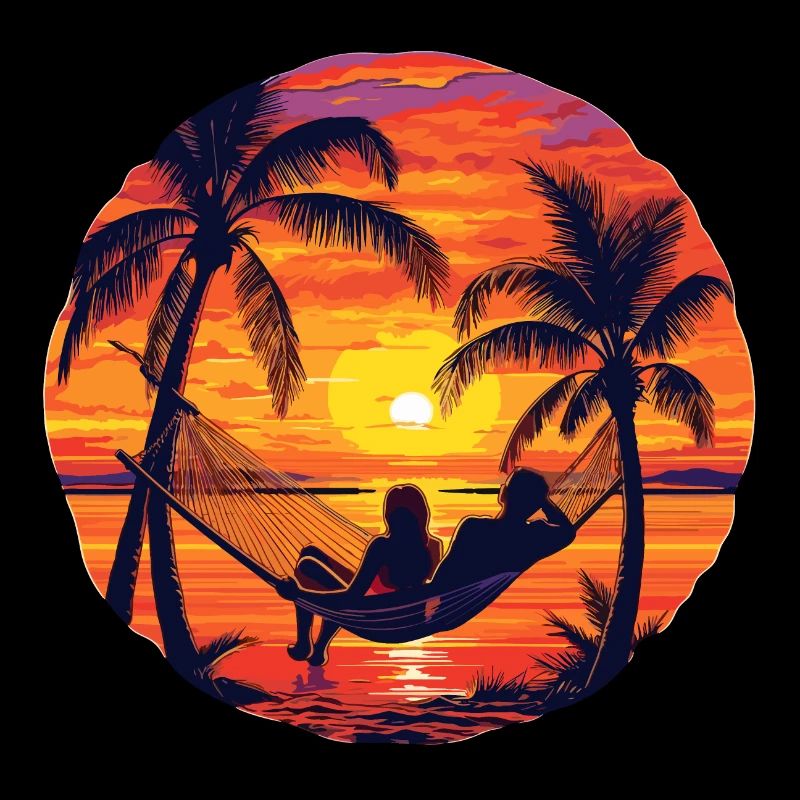 Hamac Beach Sea Suset