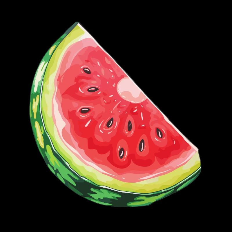 Watermelon slice quenching thirst