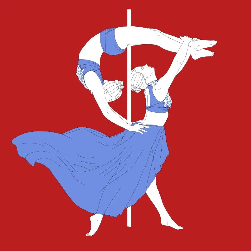 Pole Dance Blue Impression