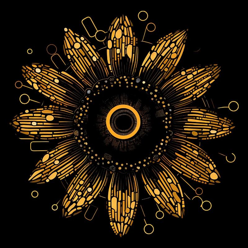 Boho Sonnenblumen Mandala Muster