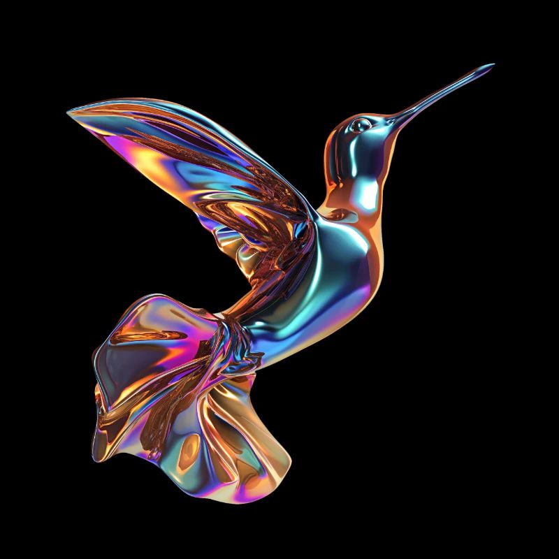 colibri chromatique volant