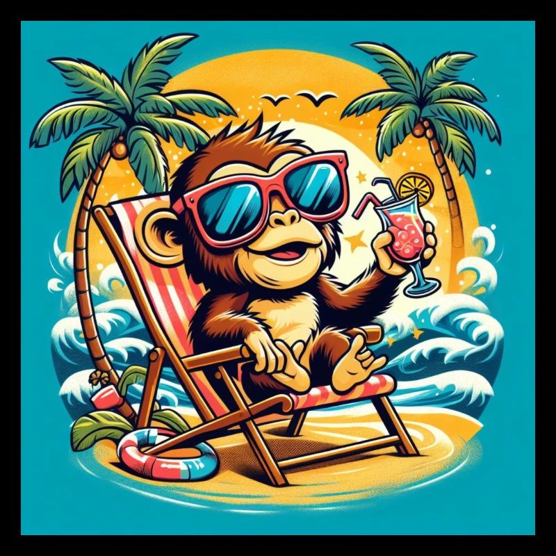 Monkey on the beach
