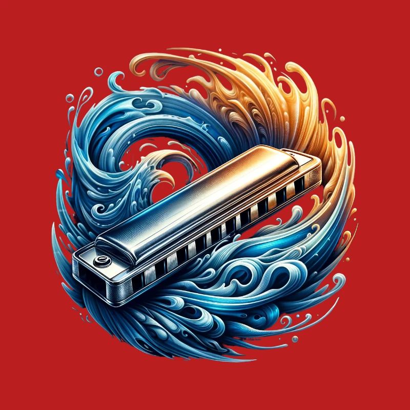 Design abstrait d'harmonica