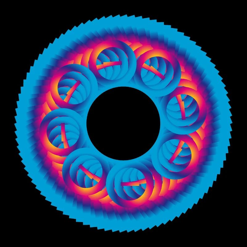 Cercle de pignons coloré