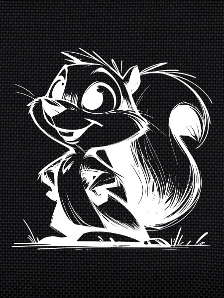 Cute Squirrel Pencil Drawing