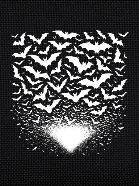 Huge swarm of bats