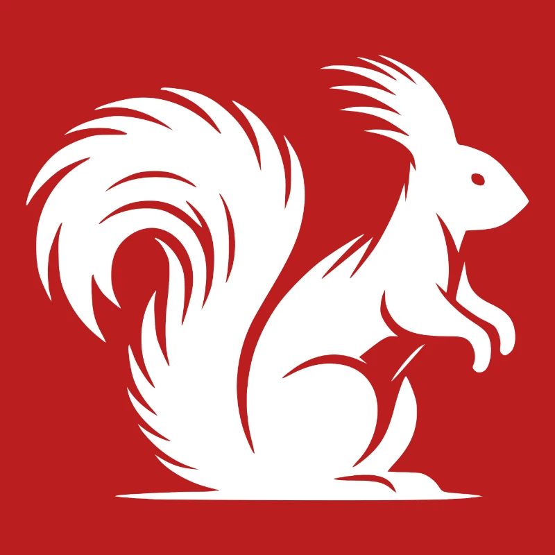 Putziges Eichhörnchen mit buschigem Schwanz