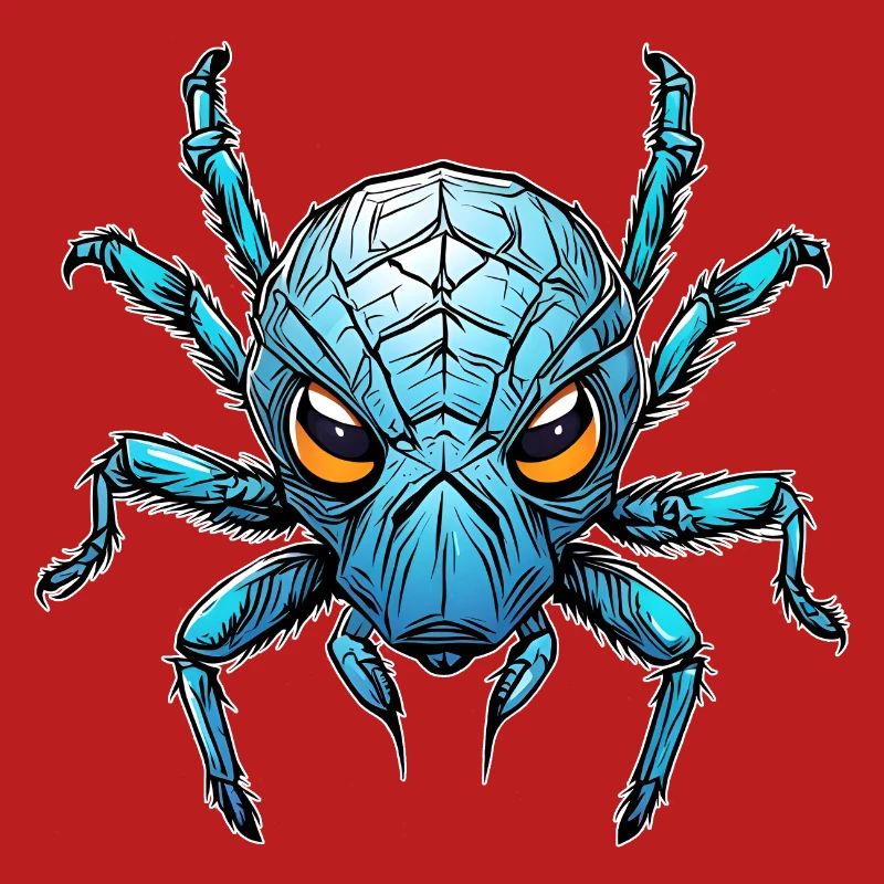 An impressive blue spider