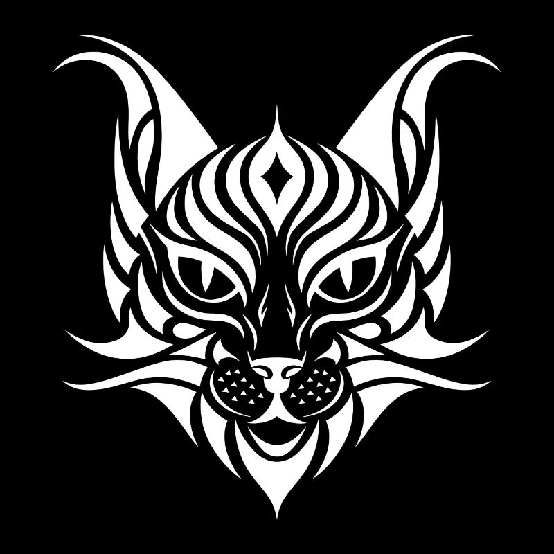 Chat Animal de compagnie Tribal Tattoo