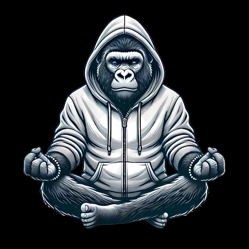 Chill Gorilla en sweat à capuche