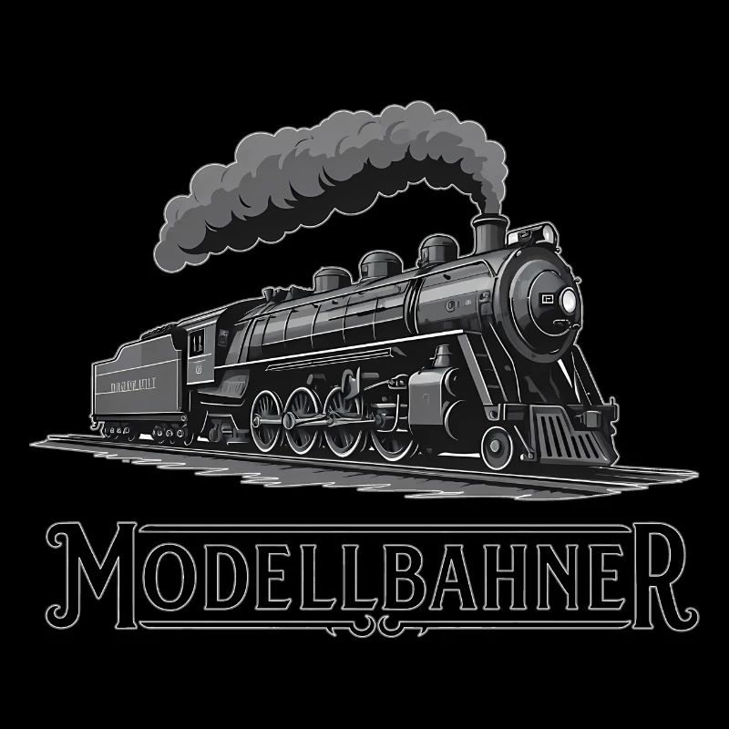Modellbahner - Dampflok Design für Eisenbahnfans