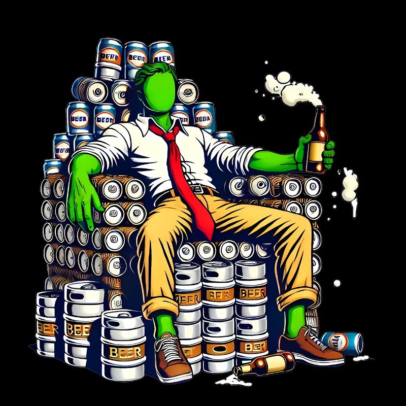 Trône de week-end drôle bière roi design