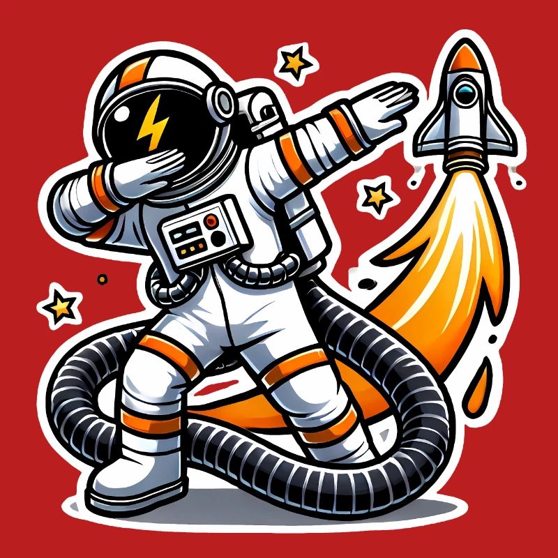 Drôle Dabbing astronaute conception spatiale
