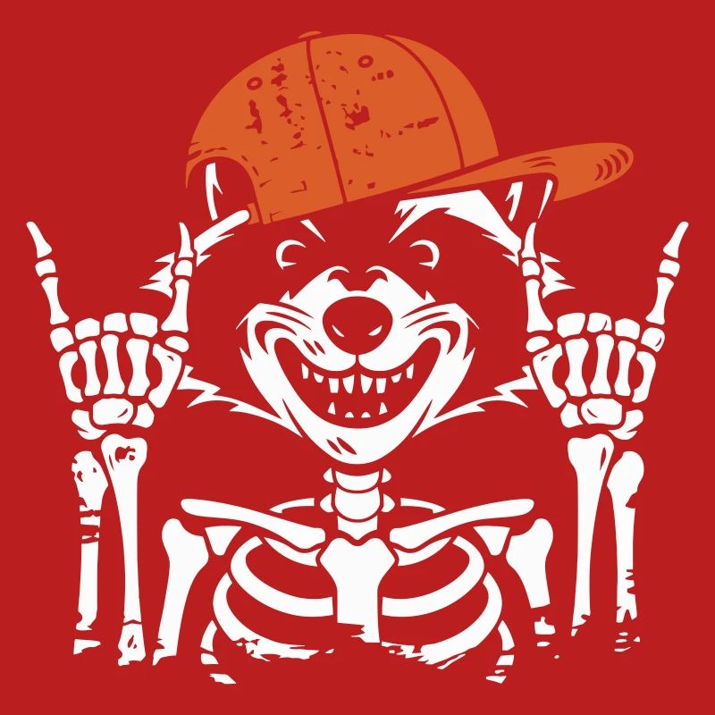Cool Skeleton with Orange Hat