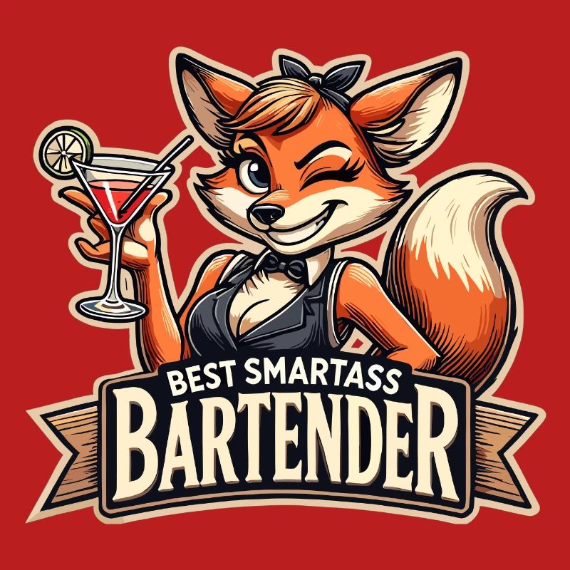 Bartender Barmaid Vixen Fox Gift