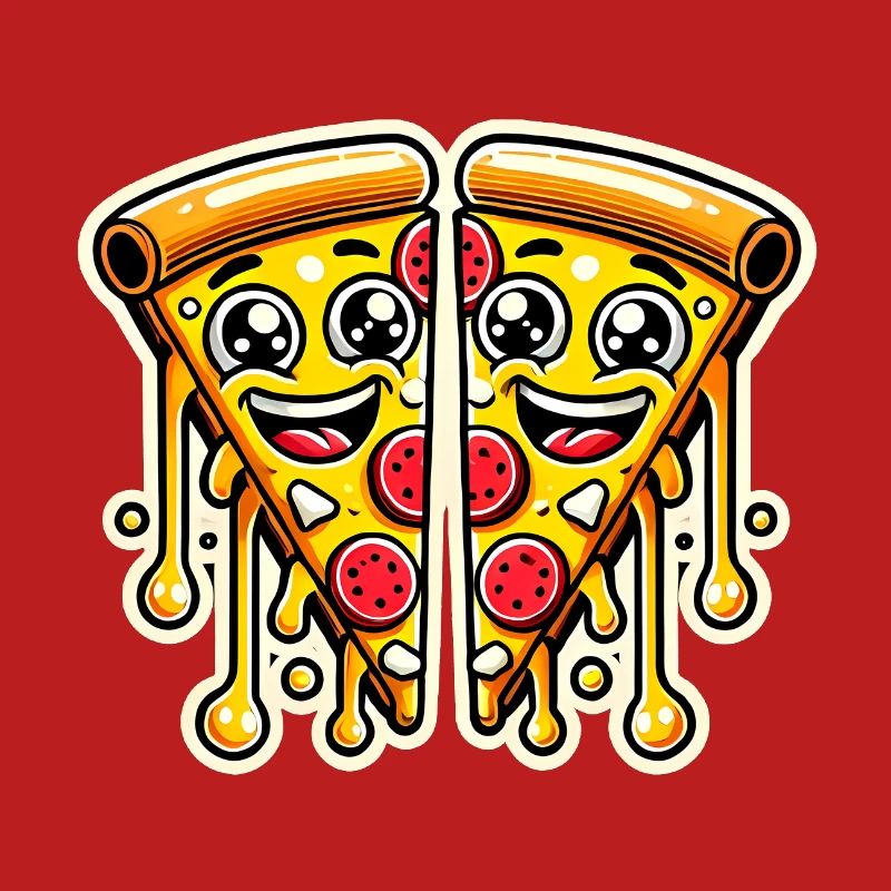 Dormir manger pizza répéter design drôle