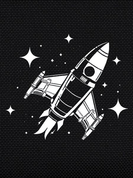 Fusée spatiale dans les étoiles