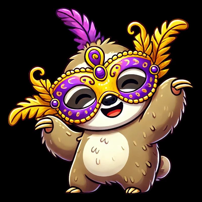 Mardi Gras Paresseux Masque Carnaval Carnaval