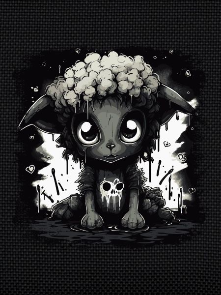 Cute Black Gothic Sheep