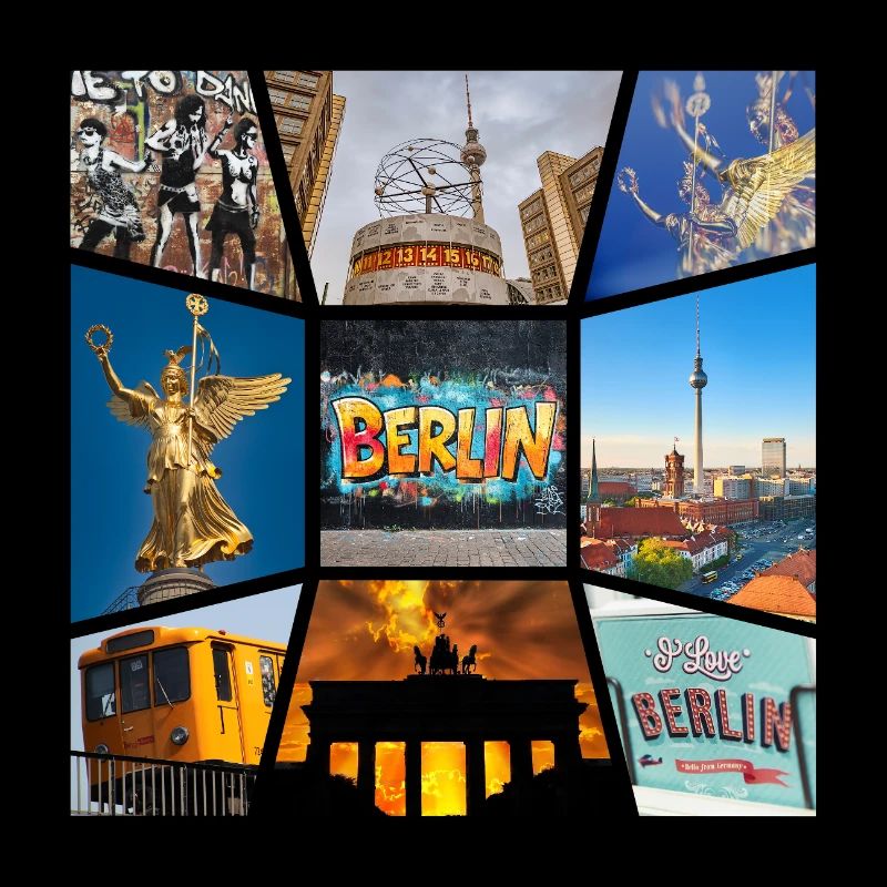 Berlin Skyline City Germany Collage Graffiti