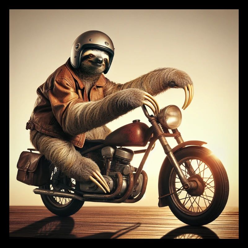 Faultier Biker Wanderer