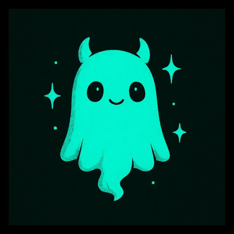 cute cyan ghost