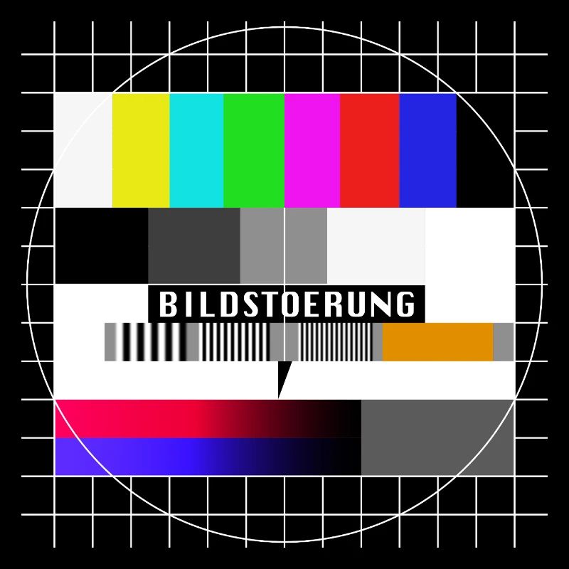 Röhrenfernseher Testbild - Bildstoerung - 80er