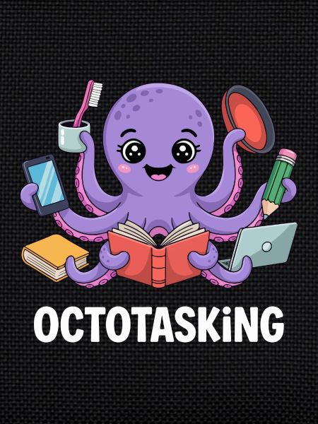 Octotasking octopus en mode multitâche