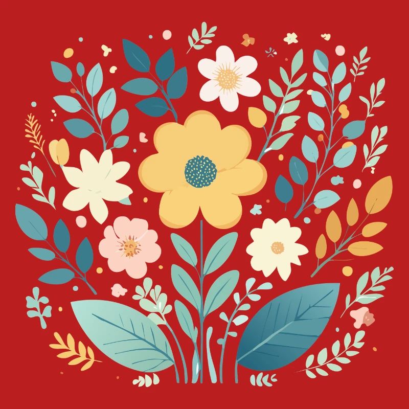 Douce floraison florale pastel - Boho Botanical
