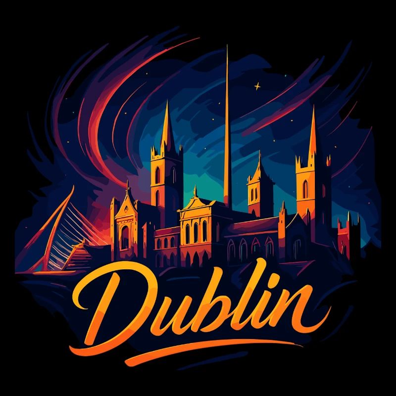 Dublin Capital Ireland Silhouette Gift