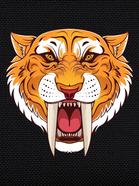 Prehistoric saber-toothed tiger
