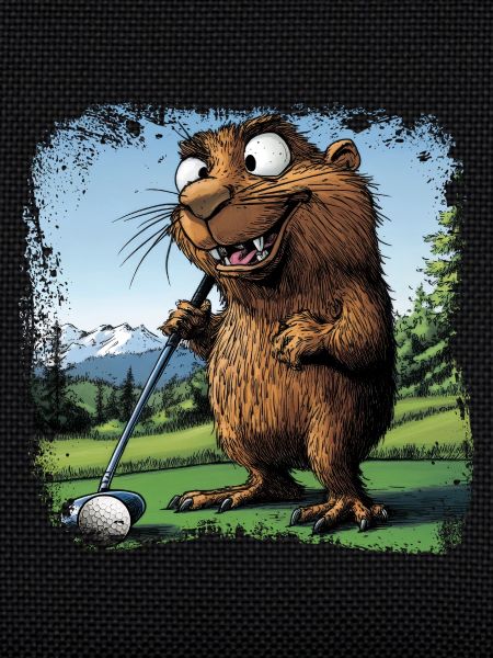 Golfer Groundhog