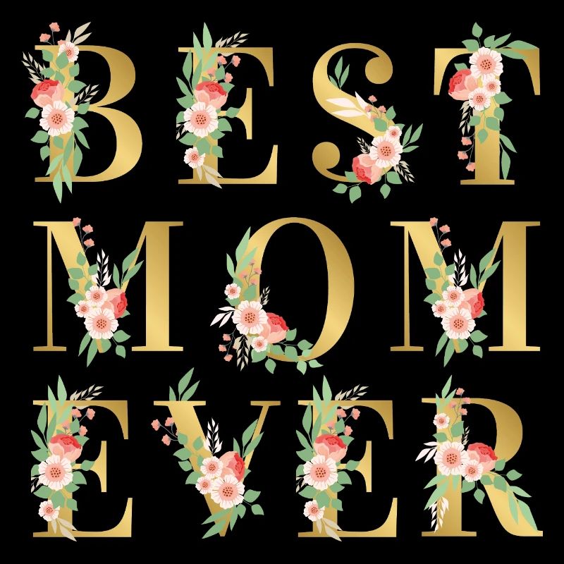 Beste Mama aller Zeiten goldenes Blumen-Muttertagsgeschenk