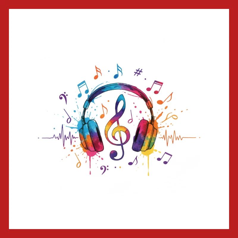 Conception musicale colorée pour casques