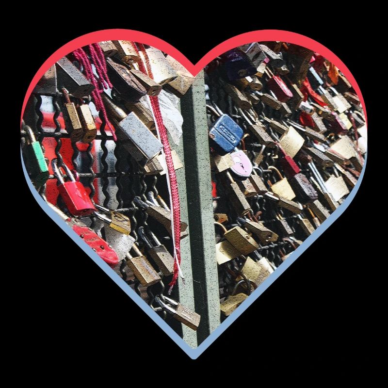 Serrures d’amour de cœur
