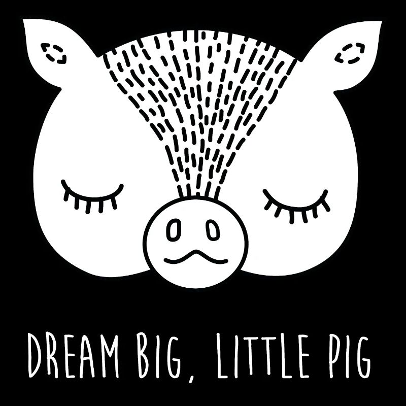 Visage de cochon avec dire grand rêve petit cochon