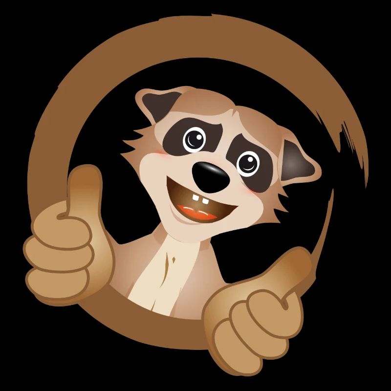 cooles Erdmännchen mit Daumen nach oben