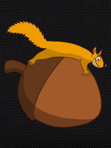 The squirrel against the glans