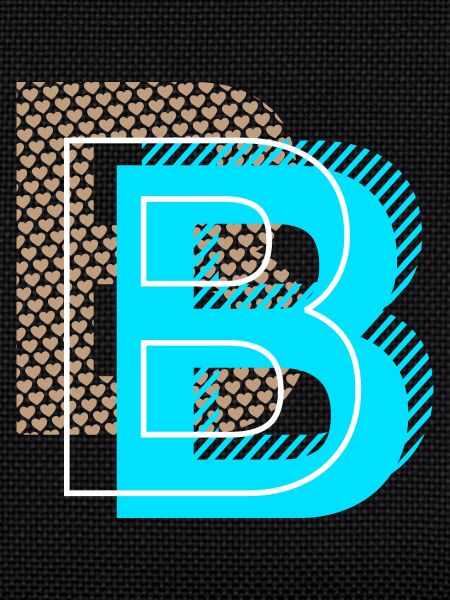 Cooler Buchstabe B