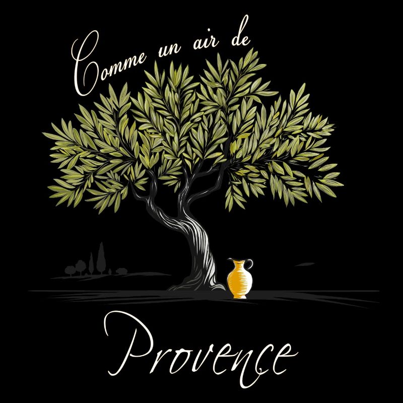 Olive tree, Provence landscape, Provençal art