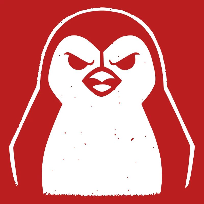 pinguin stencil grunge minimalistisch-vector Linux
