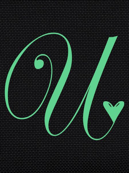 Monogram U Heart Vine