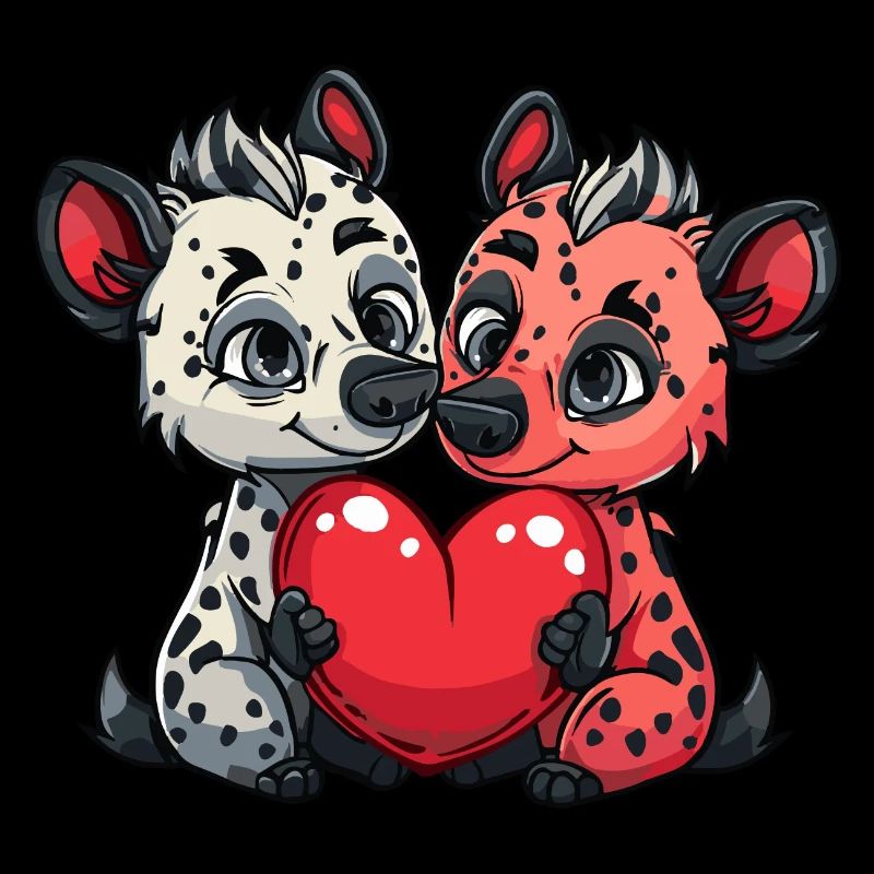 Hyäne Paar Liebe Valentinstag