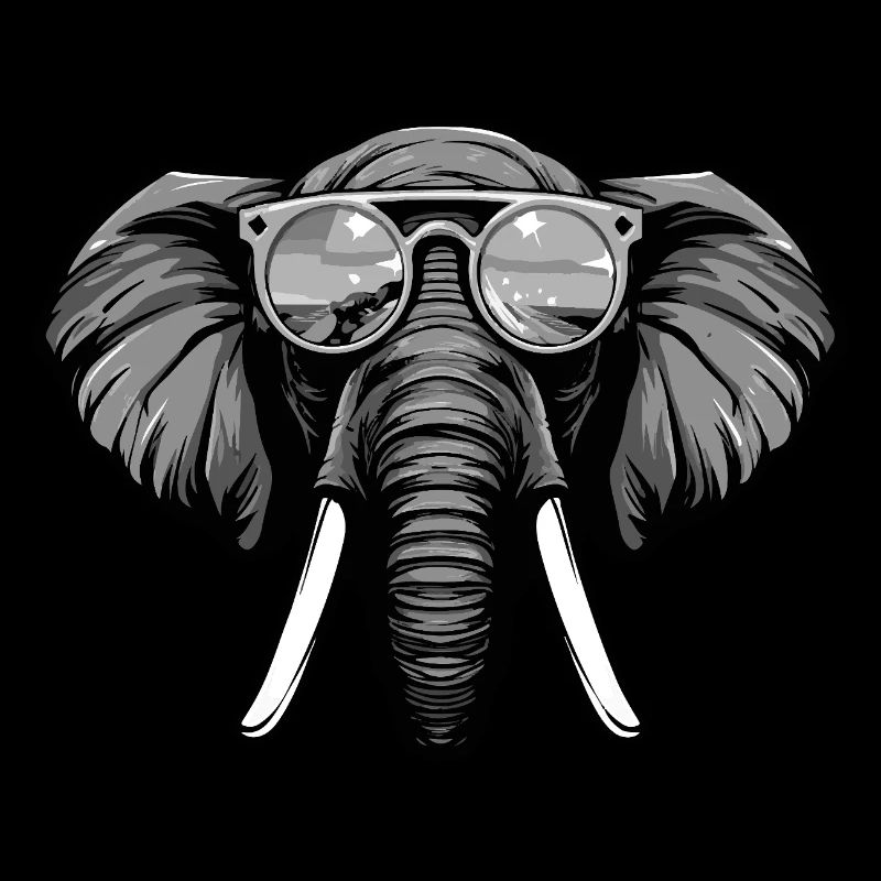 Portrait Tête D’éléphant Cool