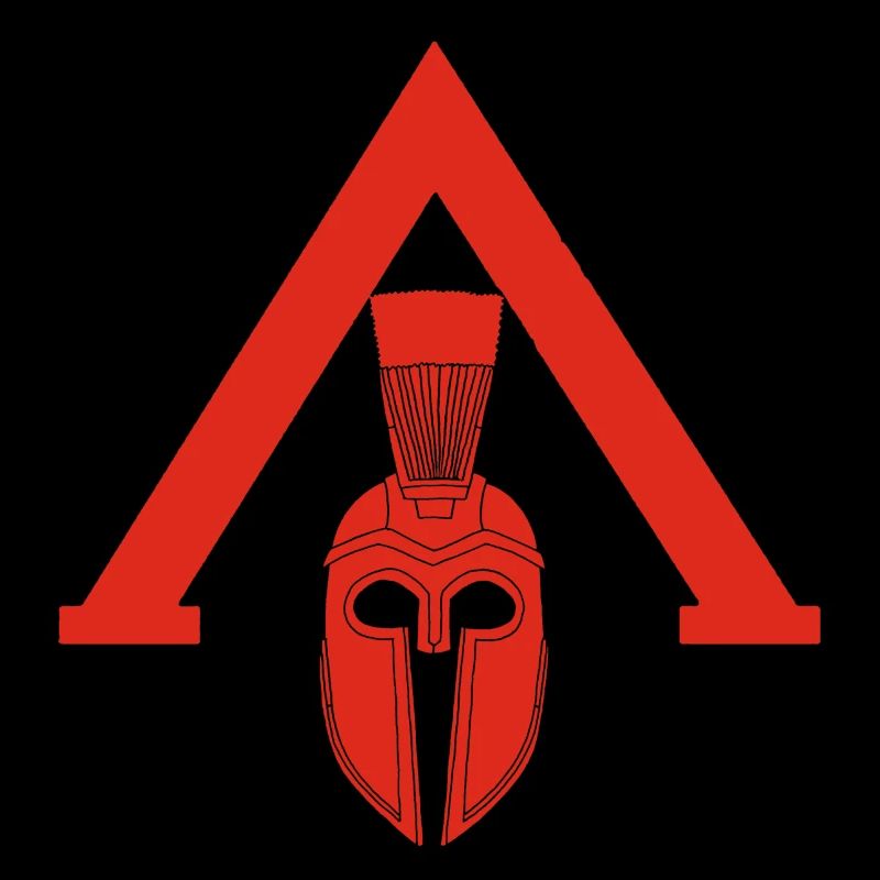 Symbole spartiate rouge