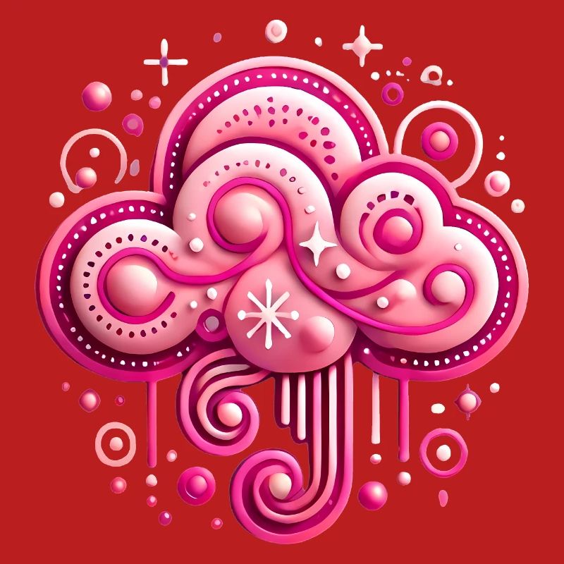 Whimsical Pink Cloud Design