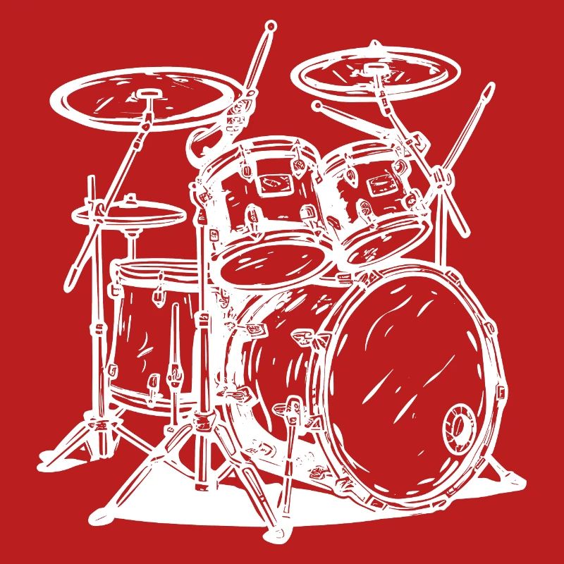 Drumkit Line Art