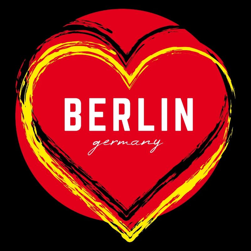 Berlin Germany Fan Flag Design T Shirt