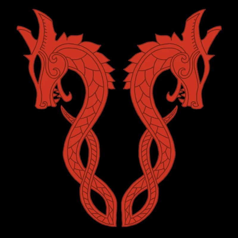 Red two-headed dragon